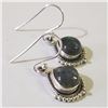 Image 2 : SILVER LABRADORITE EARRINGS(~WEIGHT 4.89G)