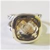 Image 1 : SILVER CITRINE RING (~SIZE 6.75)(~WEIGHT 12.47G)