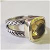 Image 2 : SILVER CITRINE RING (~SIZE 6.75)(~WEIGHT 12.47G)