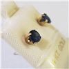 Image 2 : 14K YELLOW GOLD SAPPHIRE EARRINGS