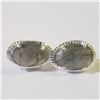 Image 2 : SILVER LABRADORITE EARRINGS(~WEIGHT 3.44G)