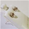 Image 2 : 10K YELLOW GOLD WHITE TOPAZ(0.45CT) EARRINGS