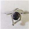 Image 1 : SILVER RHODIUM PLATED SAPPHIRE(1.6CT) RING