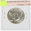Image 1 : 1964 D 50 CENT 90% SILVER MS-65 USA