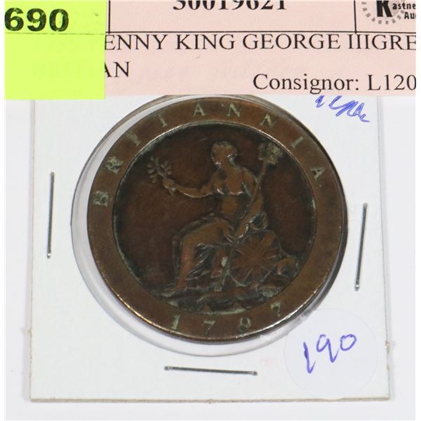 1797 PENNY KING GEORGE IIIGREAT BRITIAN