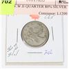 Image 1 : 1940 W.W.II QUARTER 80% SILVER