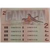 Image 2 : 4 SEQUENTIAL 1986 $2 BILLS EGM8701314/15/16/18 T/C