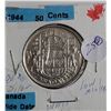 Image 1 : 1944 W.D 50 CENT 805 SILVER