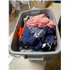 Image 1 : Bin of assorted clothing no sizes