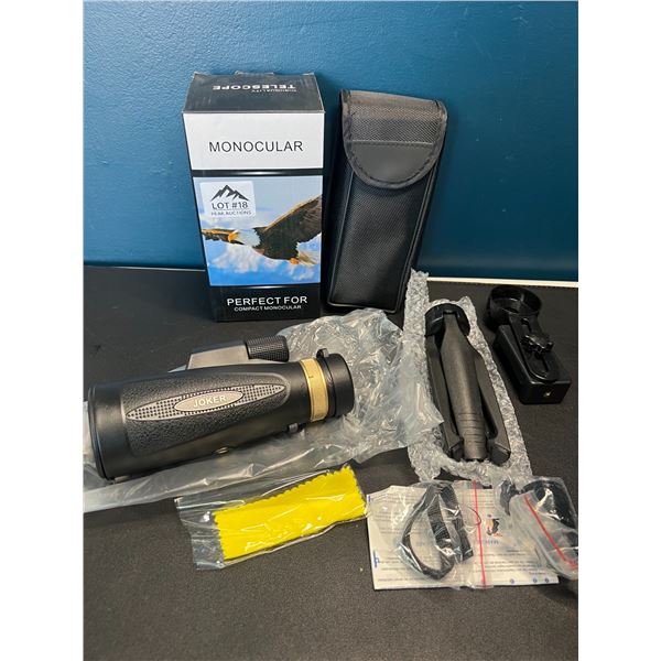 Lot of 1 Monoscope/Telescope w/ Tripod & Case