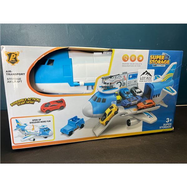 Lot of 1 Airplane Toy Set w/ Toy Cars