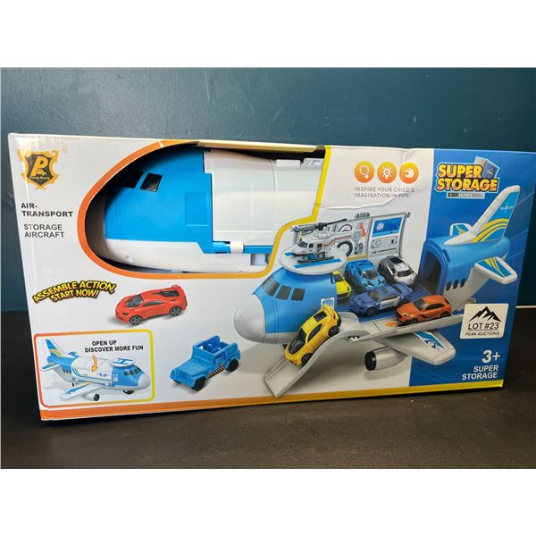 Lot of 1 Airplane Toy Set w/ Toy Cars