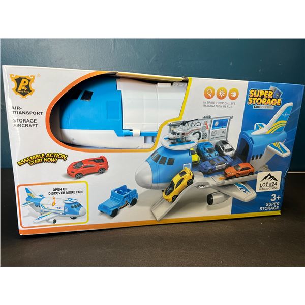 Lot of 1 Airplane Toy Set w/ Toy Cars