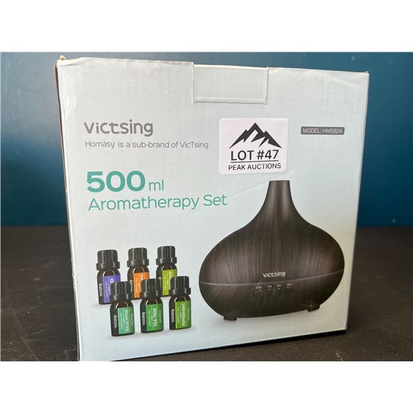 Lot of 1 Victsing 500mL Aromatherapy Diffuser Set - Includes 6 Essential Oils