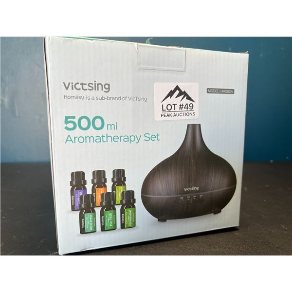 Lot of 1 Victsing 500mL Aromatherapy Diffuser Set - Includes 6 Essential Oils