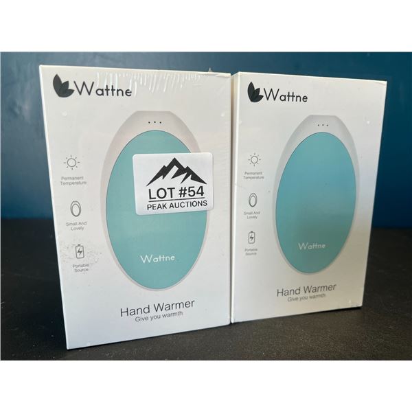 Lot of 2 Wattne Portable Hand Warmers/Rechargeable Powerbanks - 5200mah each