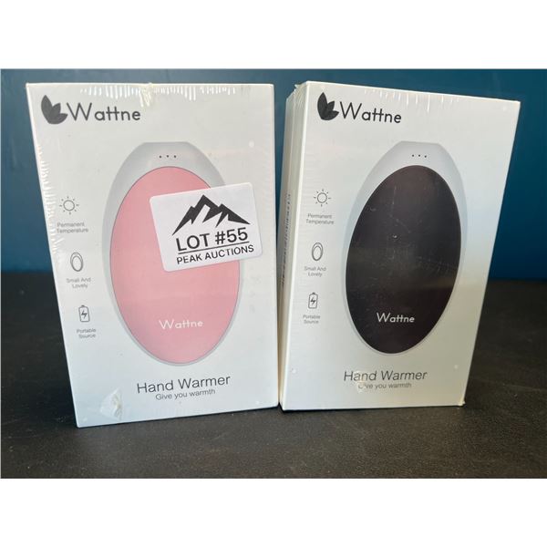 Lot of 2 Wattne Portable Hand Warmers/Rechargeable Powerbanks - 5200mah each