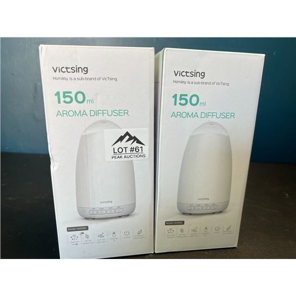 Lot of 2 Victsing 150mL Aroma Diffusers/Humidifiers