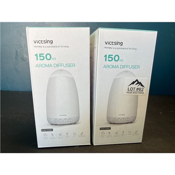 Lot of 2 Victsing 150mL Aroma Diffusers/Humidifiers