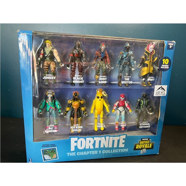Lot of 1 Fortnite The Chapter 1 Collection 11PC Toy Figure Set