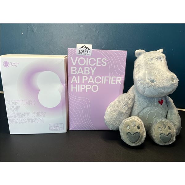 Lot of 1 VoicesBaby Comforting Hippo Toy - Soothes Crying Babies - Hippo Plush