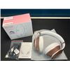 Image 1 : Lot of 1 Glynzak Wireless Bluetooth Over Ear Headphones - 65hr music/talk time! - Rose Gold