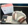 Image 1 : Lot of 1 Glynzak Wireless Bluetooth Over Ear Headphones - 65hr music/talk time! - Rose Gold