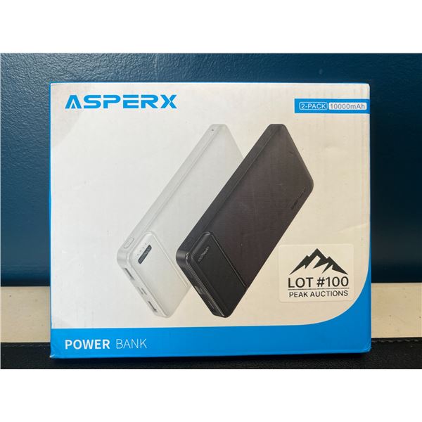 Lot of Asperx Power Banks - 2 Pack -10,000mAh