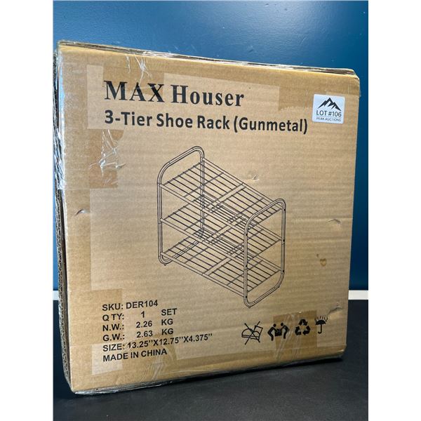 Lot of 1 3-Tier Shoe Rack