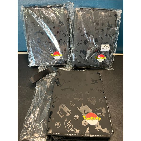 Lot of 3 Pokemon Leather Premium Card Binders