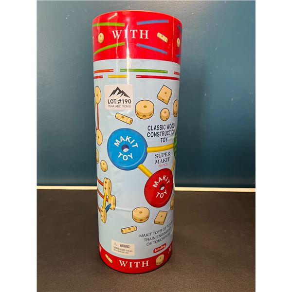 Lot of 1 Classic Wood Construction Toy Set - 70PCS