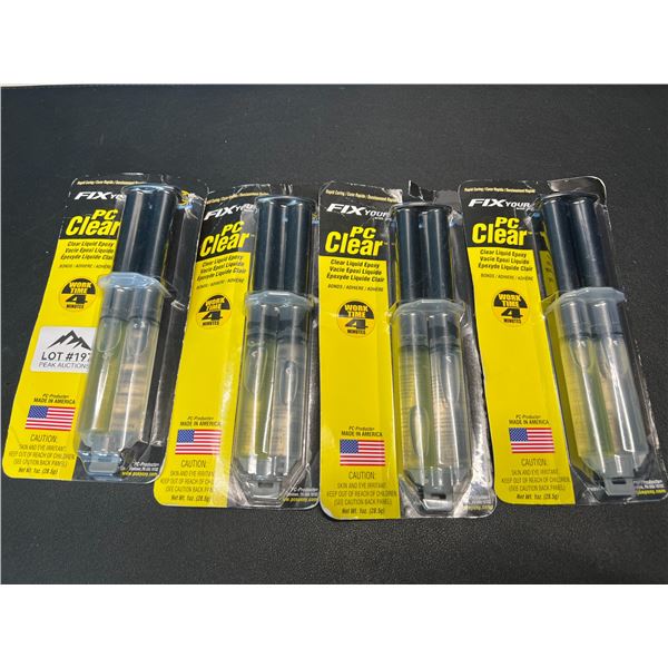 Lot of 4 Tubes of Multi-Purpose Waterproof Clear Epoxy