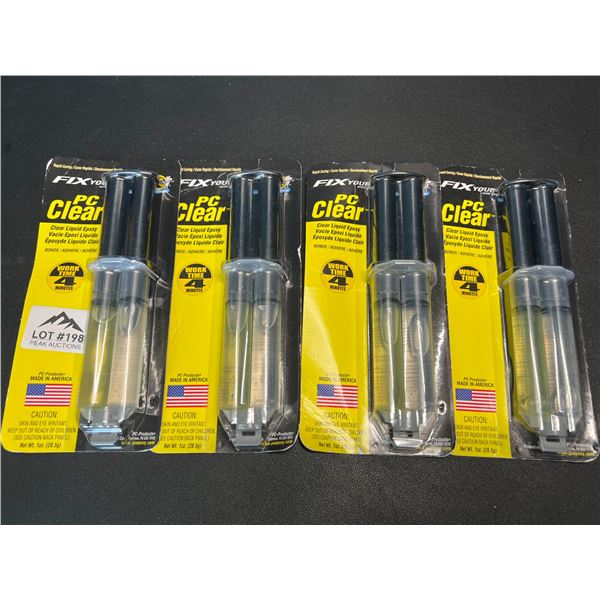 Lot of 4 Tubes of Multi-Purpose Waterproof Clear Epoxy
