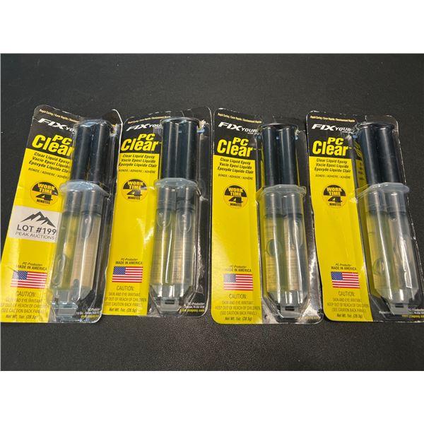 Lot of 4 Tubes of Multi-Purpose Waterproof Clear Epoxy