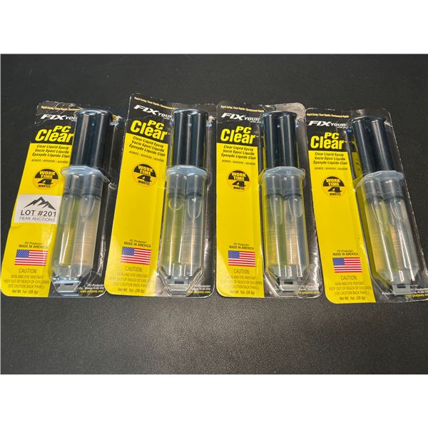 Lot of 4 Tubes of Multi-Purpose Waterproof Clear Epoxy