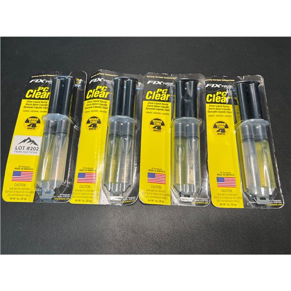 Lot of 4 Tubes of Multi-Purpose Waterproof Clear Epoxy