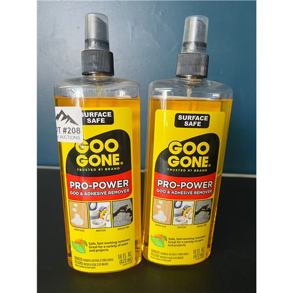 Lot of 2 Bottles of Goo-Gone Pro-Power Goo & Adhesive Remover - 473ml bottles