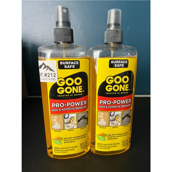 Lot of 2 Bottles of Goo-Gone Pro-Power Goo & Adhesive Remover - 473ml bottles