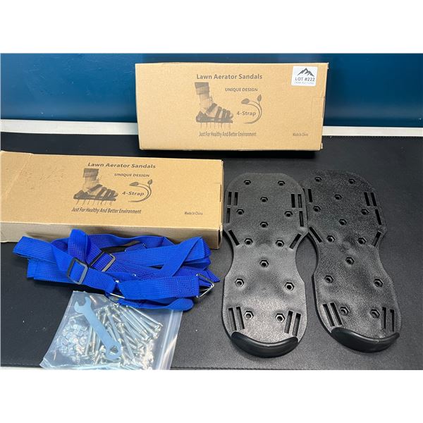 Lot of 2 Pairs of Lawn Aerator Sandals