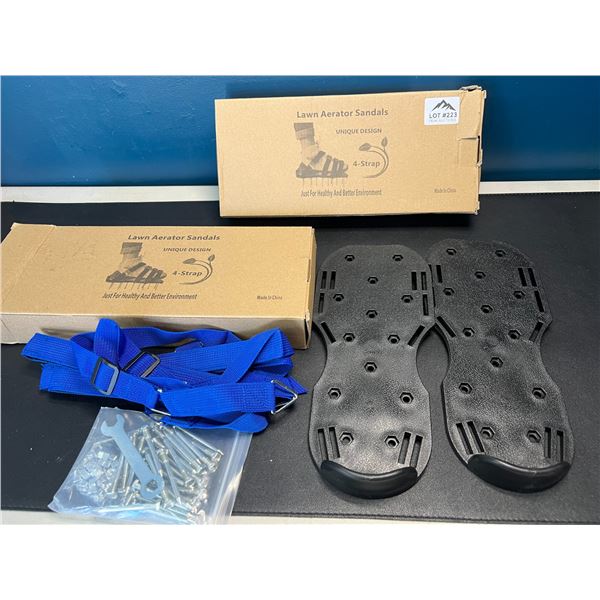 Lot of 2 Pairs of Lawn Aerator Sandals