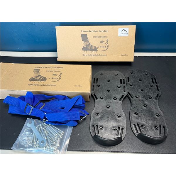 Lot of 2 Pairs of Lawn Aerator Sandals