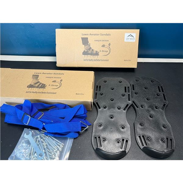 Lot of 2 Pairs of Lawn Aerator Sandals