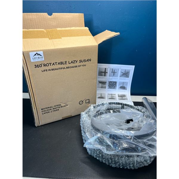Lot of 1 360-Degree 2-Tier Rotatable Lazy Susan