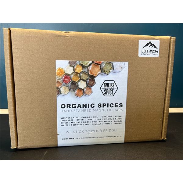 Lot of 1 Box of Organic Spices - 24 jars