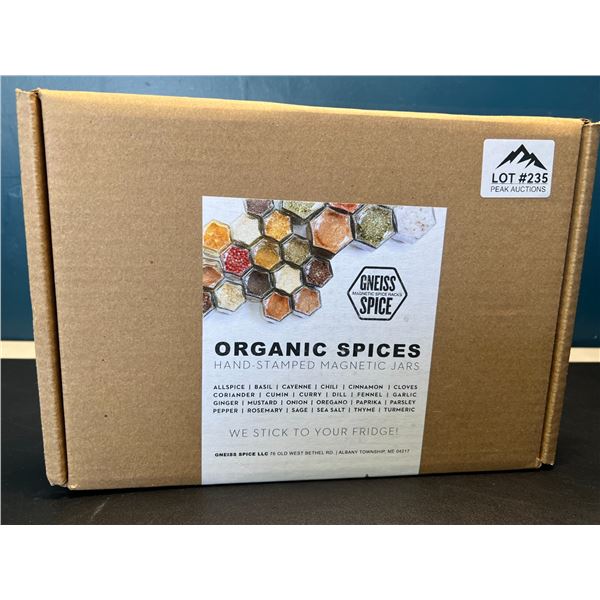 Lot of 1 Box of Organic Spices - 24 jars