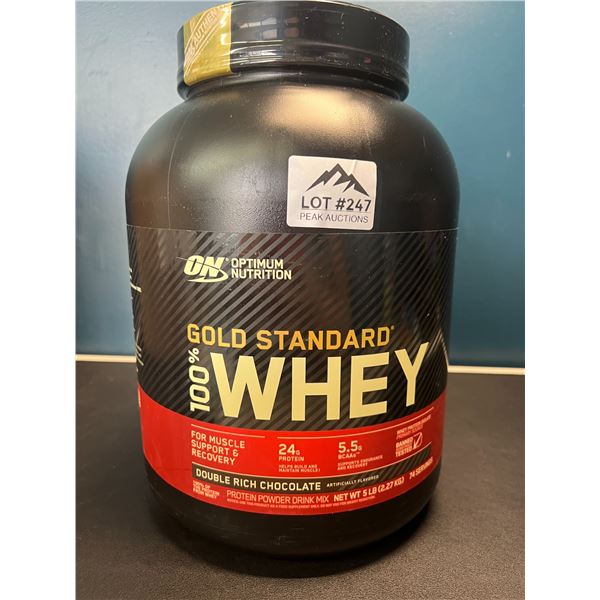 Lot of 1 Gold Standard Whey Protein Powder - 2.27KG - Double Rich Chocolate