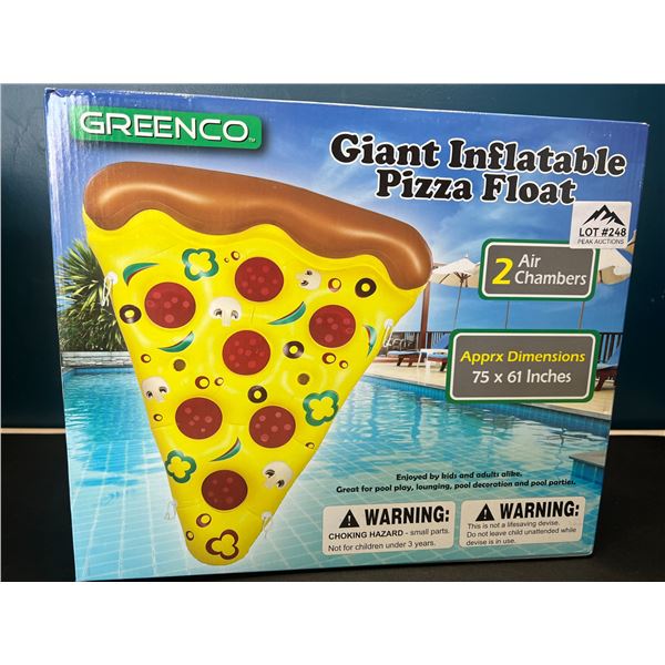 Lot of 1 Giant Inflatable Pizza Pool Float - 75 x 61 inches!