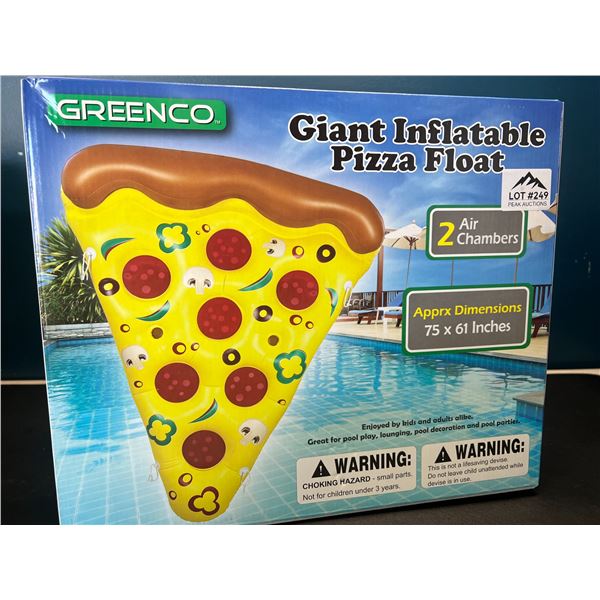 Lot of 1 Giant Inflatable Pizza Pool Float - 75 x 61 inches!
