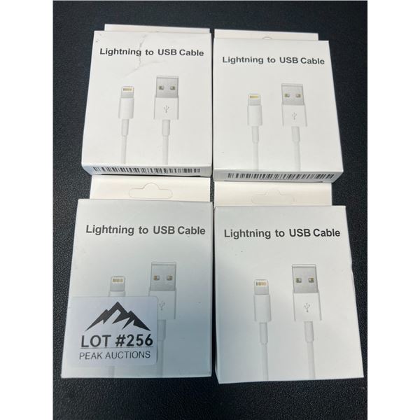 Lot of 4 Lightning to USB Charging Cables for Apple Devices