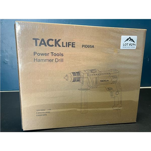 Lot of 1 TackLife Power Tools Hammer Drill - 900W w/ 3000RPM Variable Speed - Brand New Sealed!!